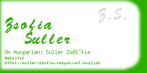 zsofia suller business card